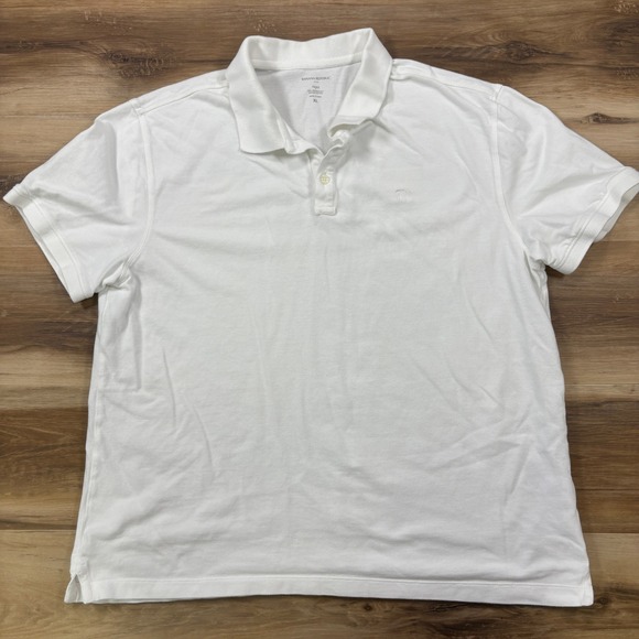 Banana Republic Other - Banana Republic Polo Shirt Mens XL Minimalist Organic Cotton Pique White Classic